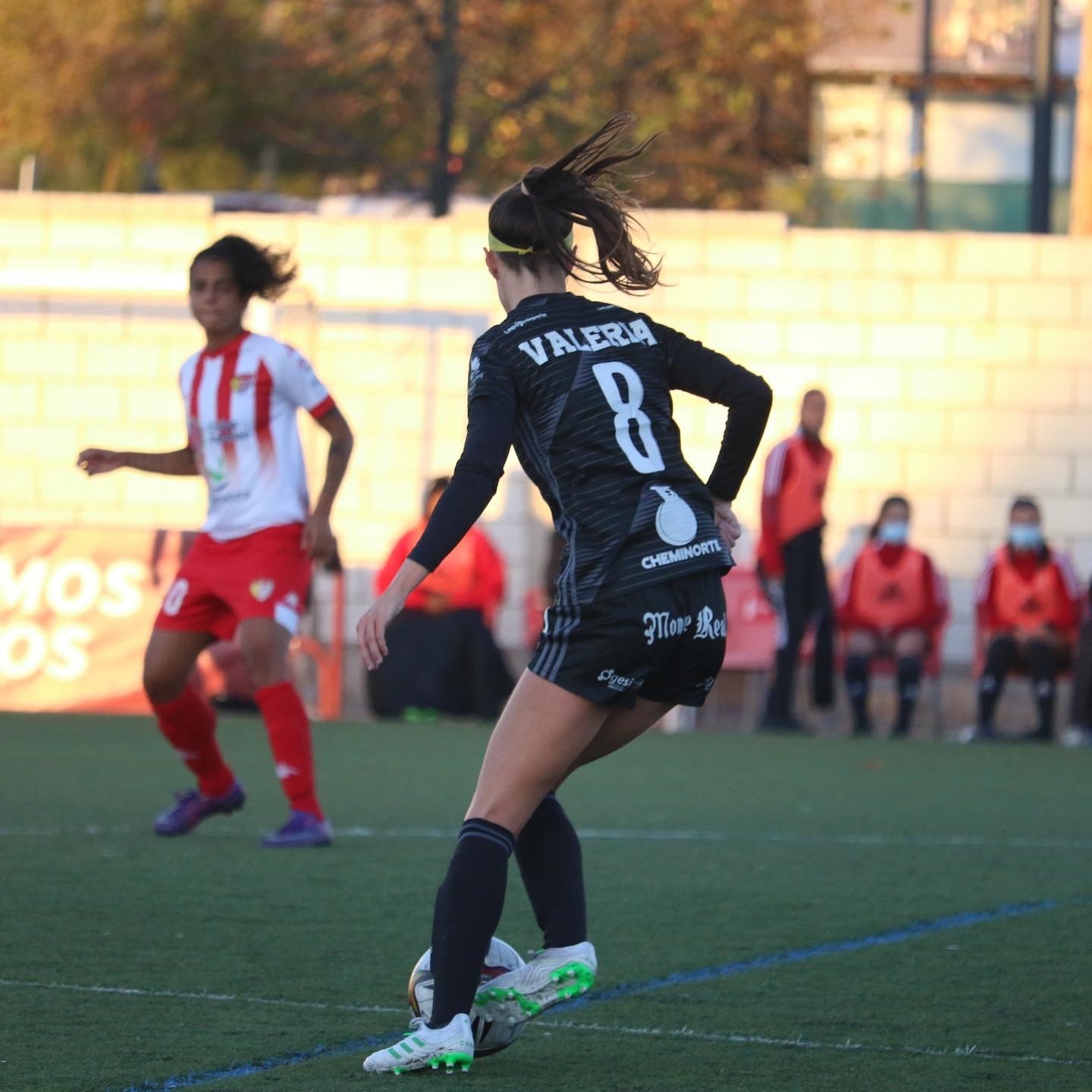 Valeria Pascuet jugando durante el partido | DUX Logroño